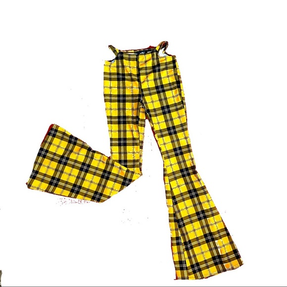 Y2K Plaid Flares